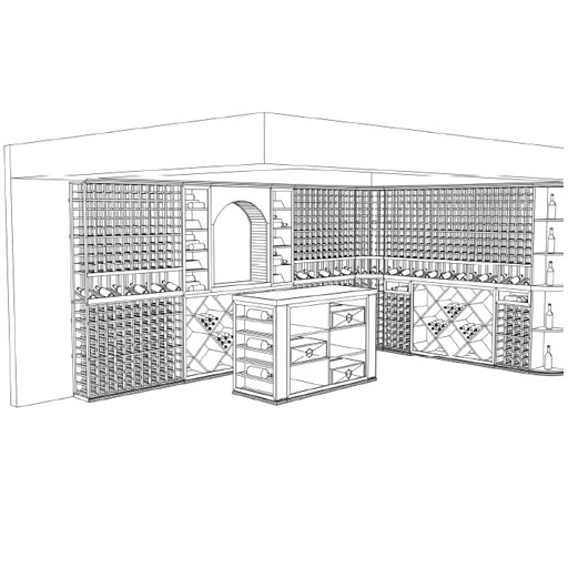 Custom Wine Cellar – Falls Church, Virginia - 1896 bottle capacity Custom Wine Cellar – Falls Church, Virginia - 1896 bottle capacity