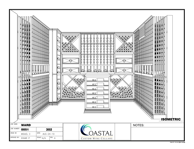 Wine Rack Plan Drawing