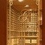Custom Cellar Door with Sidelights and custom etched glass
