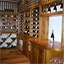 Custom Double Deep Cabinets below the Tabletop and Centerpiece featuring Quarter Round Display Shelves