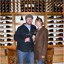 Couple drinking wine in the Sea Smoke wine cellar.