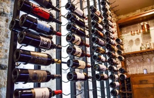 custom metal racking wine storage