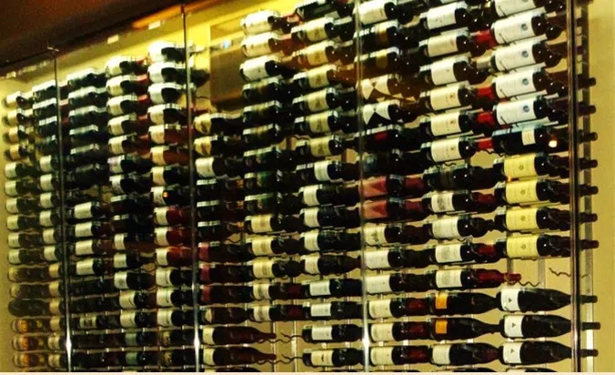 modern custom wine wall metal racking 