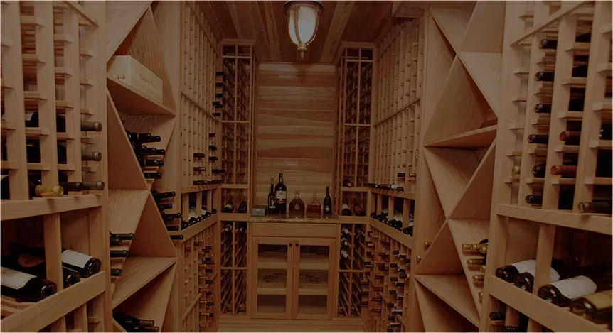 wooden home wine closet