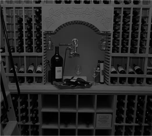 wooden home wine storage tasting nook