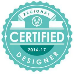 2017 Certified Regional Designer Badge awarded to Coastal Custom Wine Cellars by Vintage View