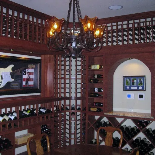 Chandeliers Add a Vintage Look to Your Wine Cellar