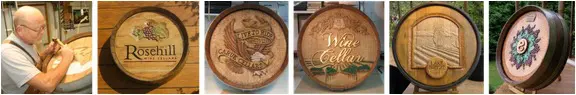 Wine Barrel Carvings - Check out these accessories for home & commercial wine displays