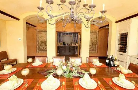 Completed Wine Cellar from a seat in the dining room