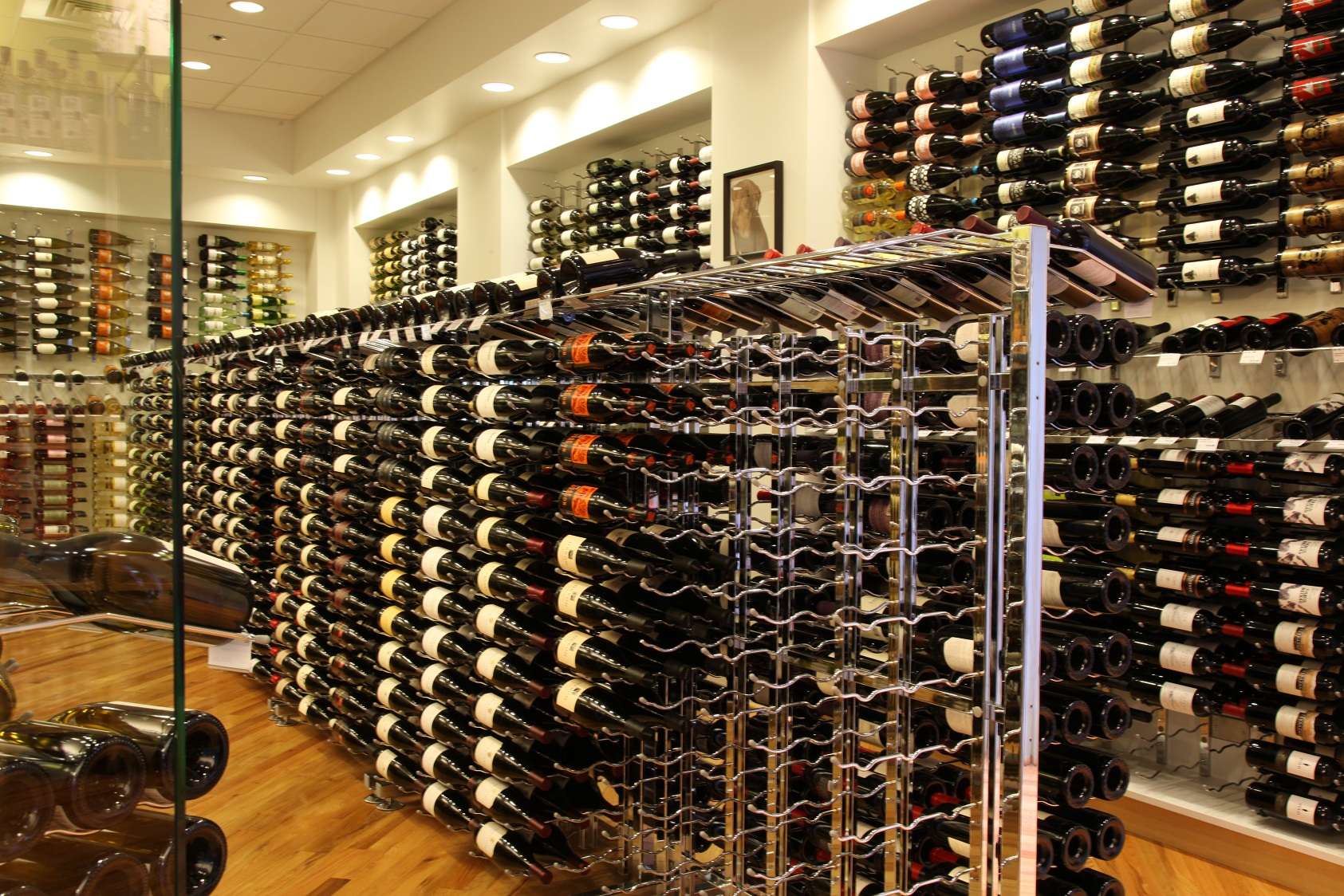 Commercial Wine Store using VintageView Polish Chrome Wine Racks