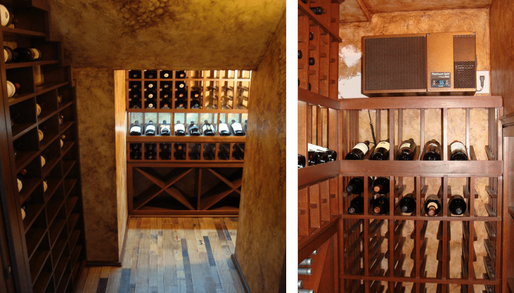 Completed Closet Wine Cellar in Orange County, California