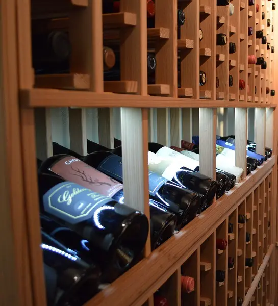 Residential Wine Rooms High Reveal Wine Display Row