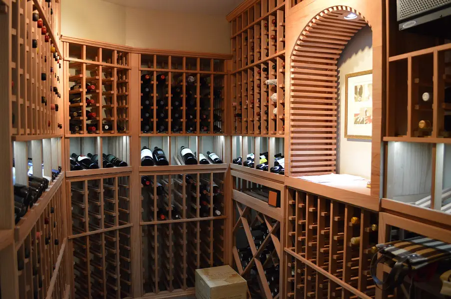 Premium Redwood for Residential Wine Room Racks