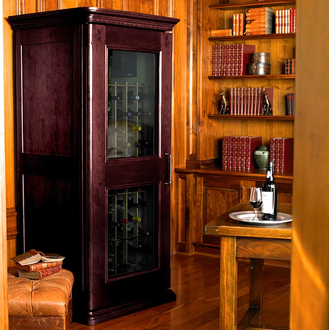 3. Le Cache Euro 1400 Wine Cabinet Chocolate Cherry, #758