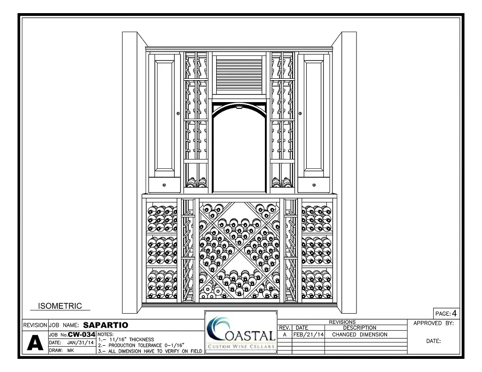 Custom Wine Cellar Design in 3D by Coastal