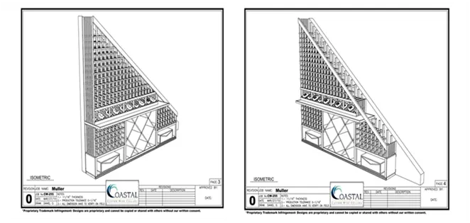 California wine cellar Playa Vista blueprint