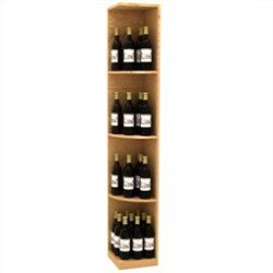 Solid Quarter Round Display Wine Rack - Square Base measuring 74 inches in height