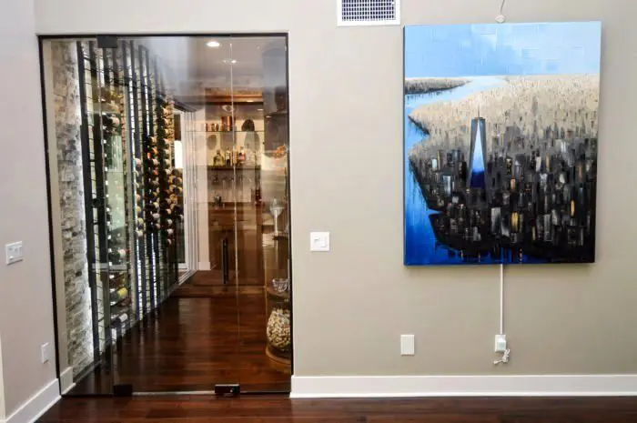 Aliso Viejo California Glass Wine Cellar Design by Coastal Custom Wine Cellars