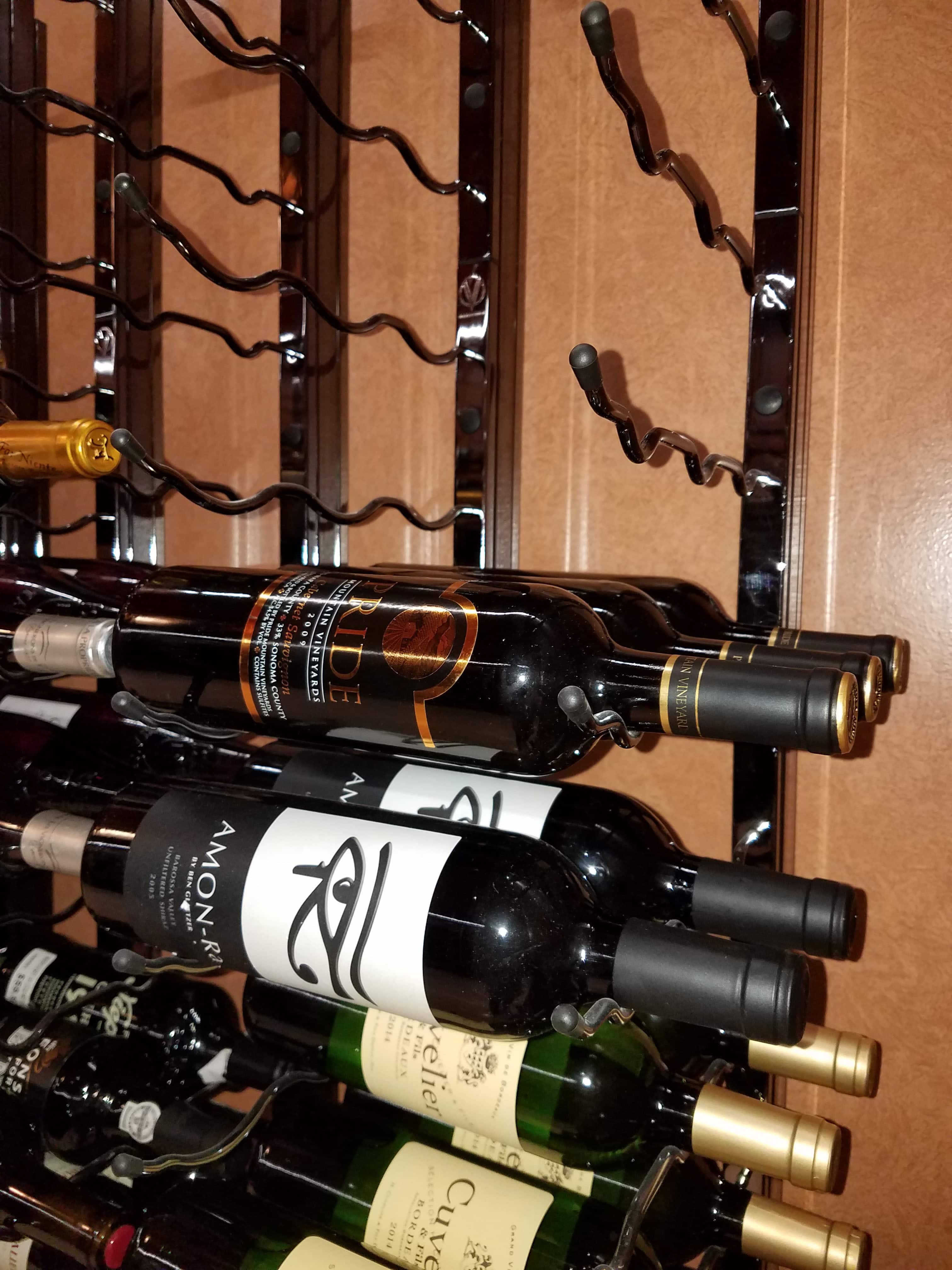 A Stunning Floor To Ceiling Metal Wine Rack Display In Irvine