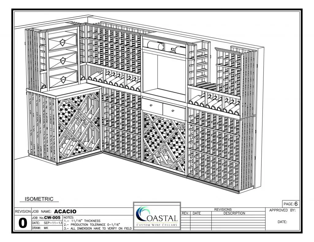 Los Angeles Custom 3d Wine Cellar Design