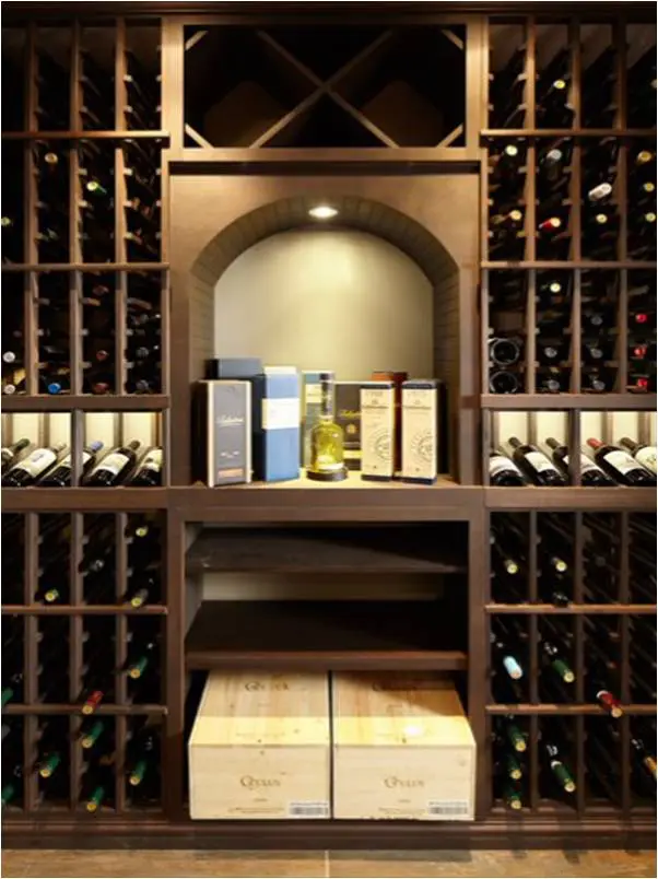 Custom Wine Cellar in California with Beautiful Wood Wine Racks