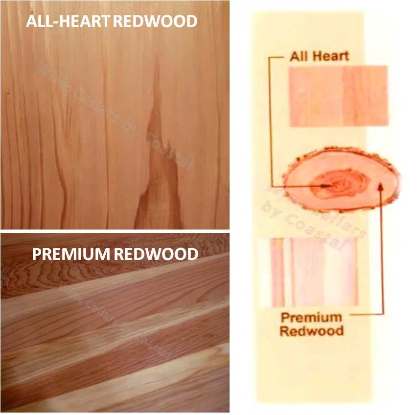 REDWOOD is a beautiful wine rack material used by custom wine cellar builders in California.