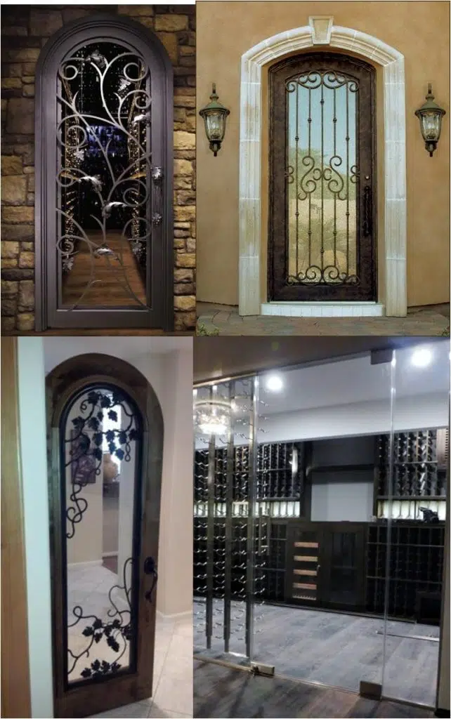 Custom Glass Wine Cellar Doors California