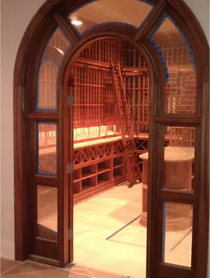 Elegant Custom Wine Cellar Door Built by Los Angeles Experts