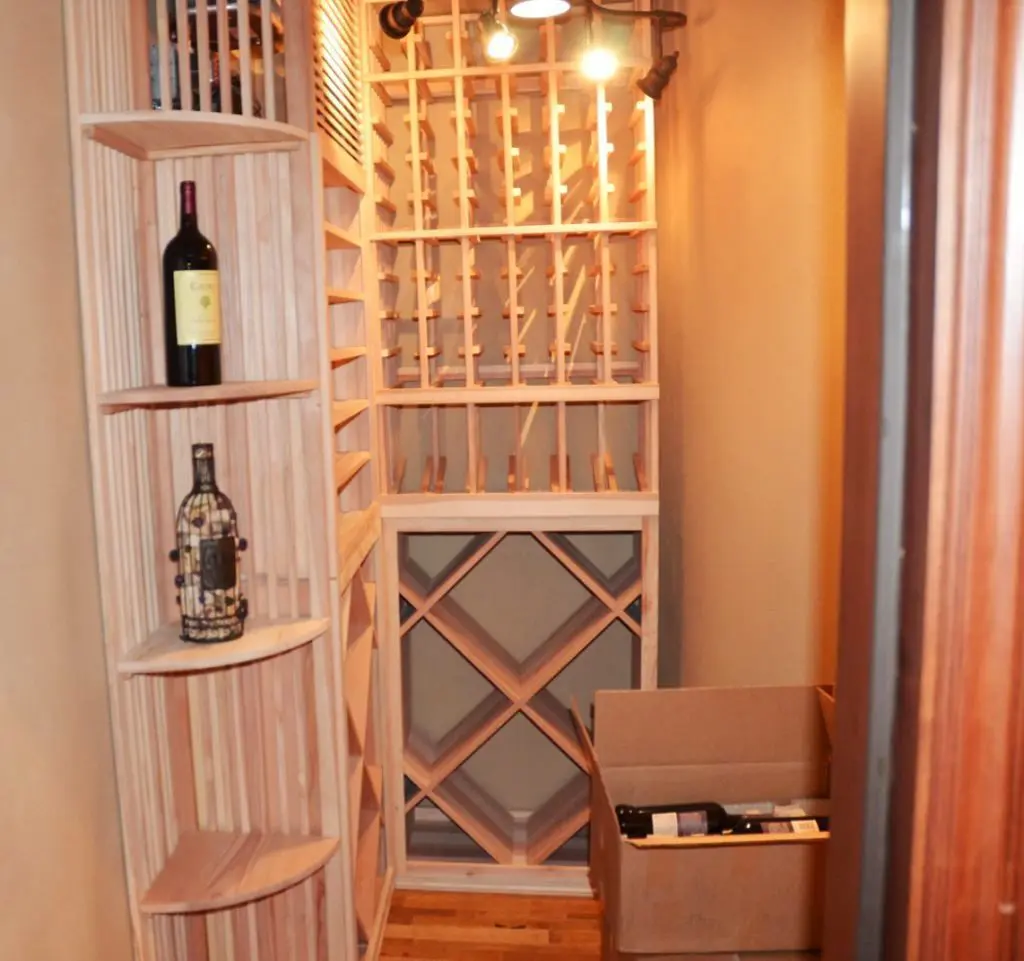 Coto De Caza Custom Wine Cellar California with Wine Barrel Flooring