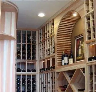 Laguna Beach Orange County Completed Residential Wine Room with Beautiful Wine Cellar Lighting