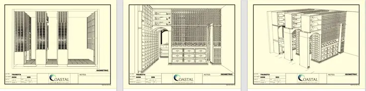 3D Wine Cellar Design by Coastal Custom Wine Cellars