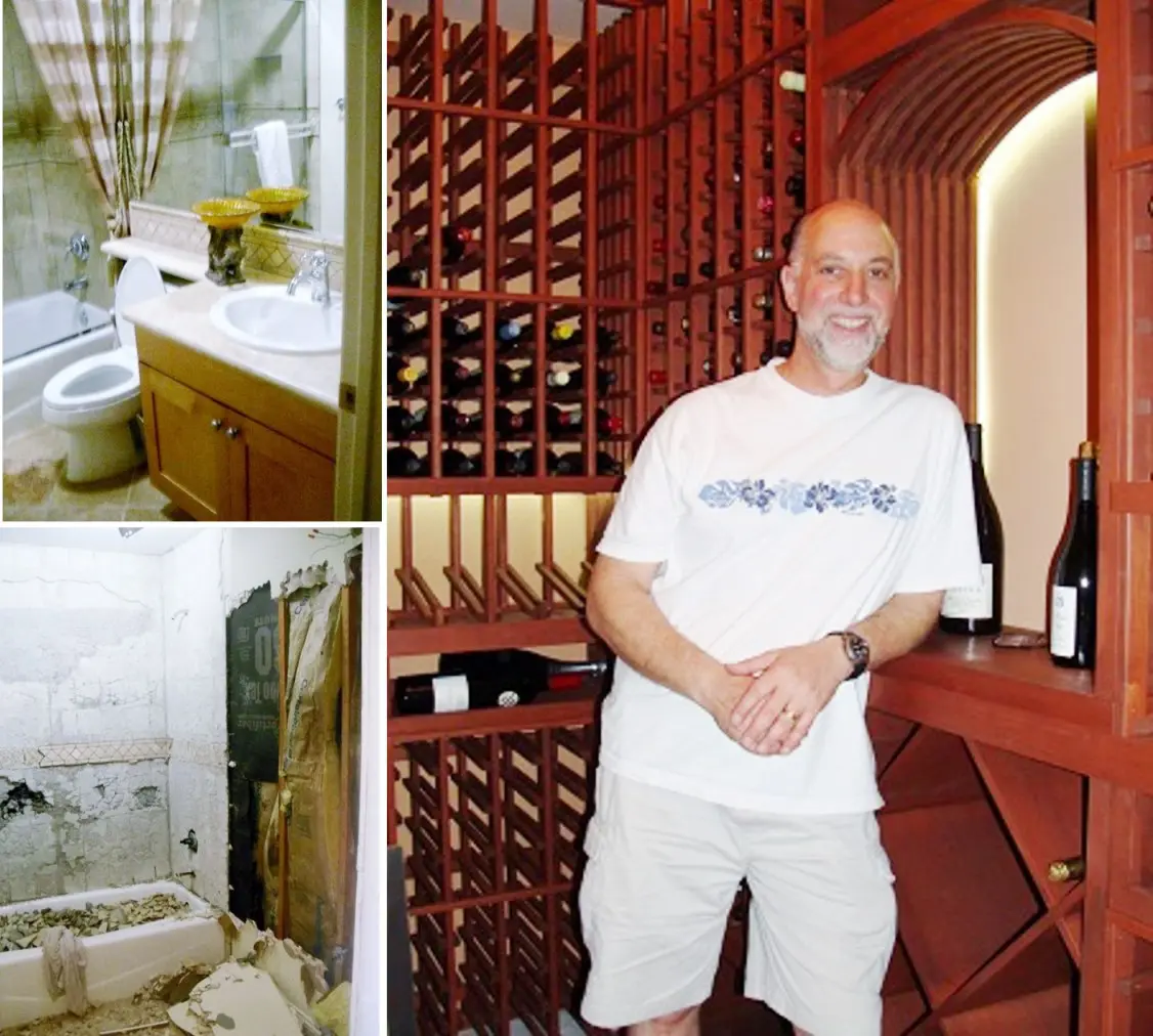 Mike, the Happy Owner of this Elegant Custom Wine Cellar 