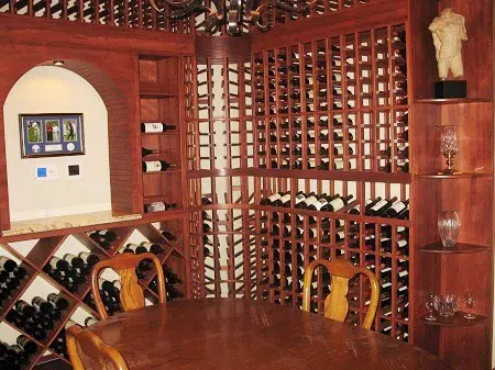 Custom Wine Cellar Racks Made from Malaysian Mahogany