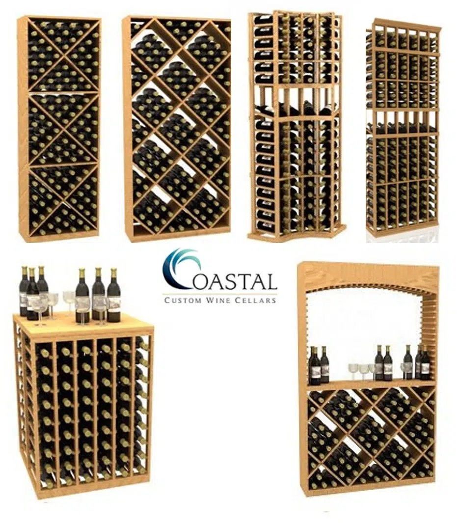 Stylish Kit Wood Wine Racks by Coastal Custom Wine Cellars