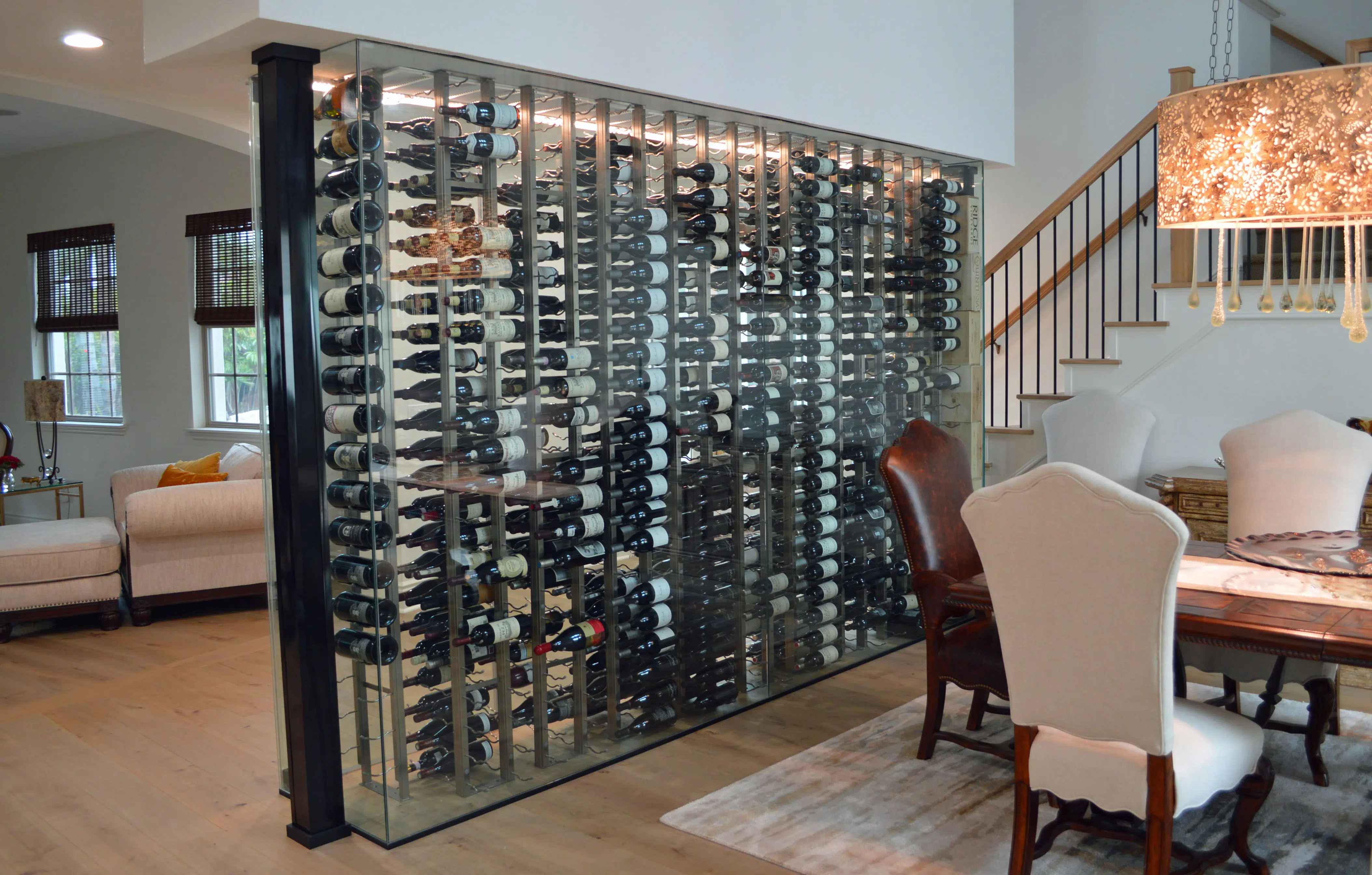 Custom Wine Racks Ideas for Glass Wine Cellars