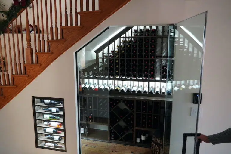 Custom Refrigerated Wine Cellar Under Staircase