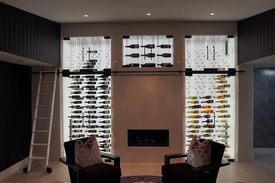 Cable Wine Racking Display by Experienced Wine Cellar Builder