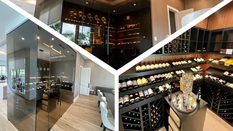 48 - A LUXURY TRANSITIONAL GLASS HOME WINE CELLAR