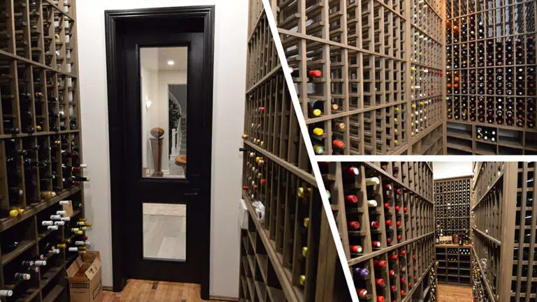 63 - CUSTOM WINE RACKS FOR A VERY LARGE HOME WINE COLLECTION