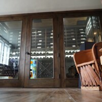 These glass walls and doors protect the valuable bottles inside while still allowing visitors an excellent view.