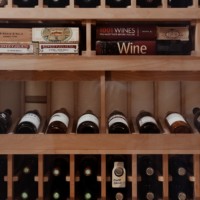 This client requested storage for cigars in his traditional home wine cellar.