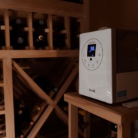 This panel allows for easy control of the home wine cellar cooling system.