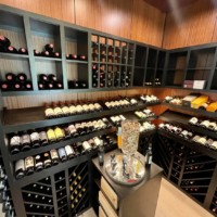 The LED lights in this cellar can be adjusted to suit the mood you want to set in the room.