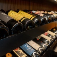 These beautiful bottles look amazing on these display rows, illuminated with LED lighting.