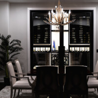 The client asked us to redo their entire custom glass wine cellar and this was the result.