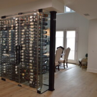 Our custom wine rack ideas would be nothing if the cellar has no proper insulation. Apart from spray foam, we also lined the glass panels with weather stripping and used pivot hinges on the doors for additional seal.