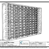 This is the 3D drawing plan of this home's custom wine racking. Ideas like this will overflow when you work with professional wine cellar makers.
