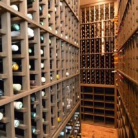 Massive Custom Wine Racks in Garage Cellar