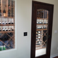 This is what the home wine room looks like, in broad daylight, and when the lights are fully on. Lighted Home Wine Room