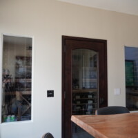 This is what the home wine room looks like from the outside, in broad daylight, when all the cellar lights are off. Home Wine Room With No Lighting